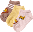 Sneaker Socken mit Tier-Muster, braun + gelb, Gr. 23/26 ALANA