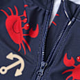 UV Badeoverall mit Krebs- & Anker-Muster, blau & rot, Gr. 98/104 PUSBLU