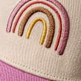 Basecap mit Regenbogen-Stickerei, beige & rosa, Gr. 52/53 PUSBLU
