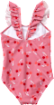 Badeanzug mit Kirsch-Muster, rosa, Gr. 98/104 PUSBLU
