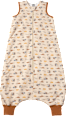 Schlafsack mit Beinen 1,5 TOG mit Baustellenfahrzeug-Muster, beige, 100 cm ALANA
