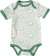 Body Kurzarm mit Löwen-Muster, grün, Gr. 86/92 ALANA