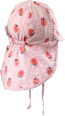 Schirmmütze aus Musselin mit Erdbeeren-Muster, rosa, Gr. 46/47 ALANA