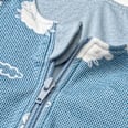 Schlafsack 1 TOG mit Schaf-Muster, blau, 100 cm ALANA