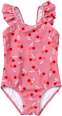 Badeanzug mit Kirsch-Muster, rosa, Gr. 98/104 PUSBLU