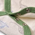 Body Kurzarm mit Dinosaurier-Muster, beige, Gr. 74/80 ALANA
