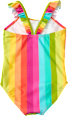 Badeanzug mit Streifen-Muster, bunt, Gr. 98/104 PUSBLU