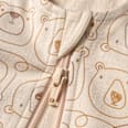 Schlafsack 1 TOG mit Bären-Muster, beige, 90 cm ALANA