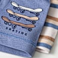 Boxershorts mit Skateboard-Motiv, blau, Gr. 134/140 ALANA