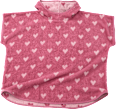 Badeponcho mit Herz-Muster, rosa, Gr. 1, ca. 5-7 Jahre ALANA