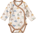 Wickelbody mit Bären-Muster, beige, Gr. 46/48 ALANA