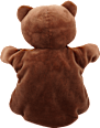 Handpuppe Bär, braun fluffies