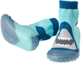 Abenteuer Socken mit Hai-Motiv, blau, Gr. 23/24 PUSBLU