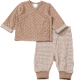 Set mit Wickelshirt & Hose, braun, Gr. 50/56 ALANA