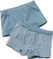 2er Pack Unterhosen, Gr. 134/140, aus Bio-Baumwolle, blau ALANA