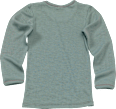 Kinder Unterhemd, Gr. 122/128, aus Bio-Wolle und Seide, grün ALANA