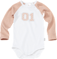 Baby Body, Gr. 86/92, in Bio-Baumwolle, weiß, rosa PUSBLU