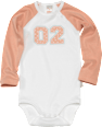 Baby Body, Gr. 98/104, in Bio-Baumwolle, weiß, rosa PUSBLU