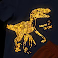 Schlafanzug mit Glow-in-the-Dark Dino Print, blau & rot, Gr. 98 PUSBLU