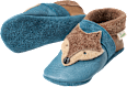 Lederschuhe mit Fuchs-Applikation, blau & braun, Gr. 22/23 ALANA