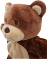 Handpuppe Bär, braun fluffies