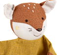 Handpuppe Fuchs, braun/weiß fehn