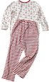 Kinder Schlafanzug, Gr. 134/140, aus Bio-Baumwolle, rot, weiß ALANA