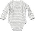 Baby Wickelbody, aus Bio-Baumwolle, Gr. 62/68, weiß, grau ALANA
