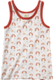 Kinder Unterhemd, Gr. 122/128, aus Bio-Baumwolle, weiß, rot ALANA
