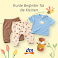 Leggings mit Waffel-Struktur + Elefanten-Muster, braun & blau, Gr. 68 ALANA
