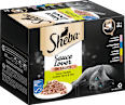 Nassfutter Katze, Huhn, Ente, Lachs & Thunfisch, Sauce Lover in Sauce - feine Vielfalt, Multipack (12x85 g) Sheba