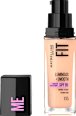 Foundation Fit Me Liquid, 105 Light, LSF 18 MAYBELLINE NEW YORK