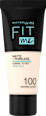 Foundation Fit Me Matte & Poreless 100 Warm Ivory MAYBELLINE NEW YORK