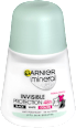 antiperspirant roll-on Invisible Black White Colors GARNIER mineral