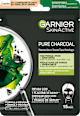 Maschera nera in tessuto SKINACTIVE restringente e idratante con acido ialuronico, alga nera e LHA GARNIER SKIN ACTIVE