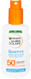 opalovací péče ve spreji Sensitive Advanced OF50+ GARNIER AMBRE SOLAIRE