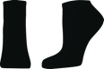 Къси памучни чорапи, черни, размер 35-38 happy FOOTtopia
