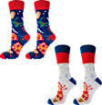 Kоледни чорапи, червена декорация, размер 35-38 happy FOOTtopia