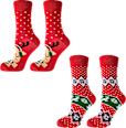 Kоледни чорапи, червен цвят, размер 35-38 happy FOOTtopia