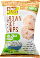 Gluténmentes barnarizs chips hagymás-tejfölös ízesítéssel Rice Up!