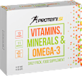 Prehransko dopolnilo Vitamini, minerali in omega-3, 30 tablet + 30 kapsul proteini.si