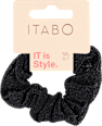 Scrunchy gumica za kosu – crna svjetlucava ITABO