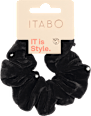 Scrunchy gumica za kosu – crna s biserima ITABO