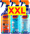 Trio pack XXL – odmašćivač, sredstvo za uklanjanje kamenca i sredstvo za uklanjanje mrlja na odjeći KH-7