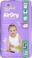 double care AirDry pelene 5 junior (11 – 18 kg) + vlažne maramice 40 kom. Violeta