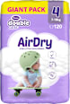 double care AirDry Giant pelene 4 maxi (7 – 18 kg) Violeta