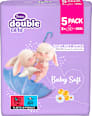 double care Baby Soft vlažne maramice 5 PACK (5 x 51 kom.) Violeta