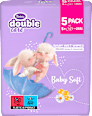 double care Baby Soft vlažne maramice 5 PACK (5 x 51 kom.) Violeta