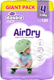 double care pelene AirDry GIANT PACK veličina 4 (7-18kg) Violeta