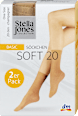 Къси чорапи Soft Basic, champagner, 20 DEN, универсален размер Stella Jones